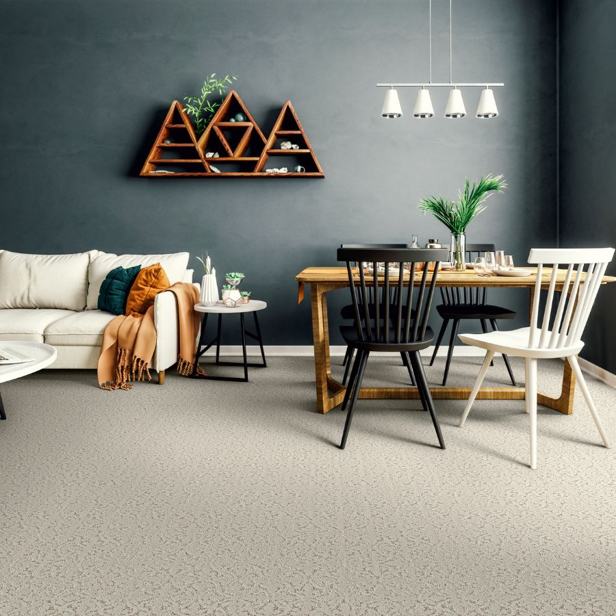 beige textured carpet in a stylish Columbia home